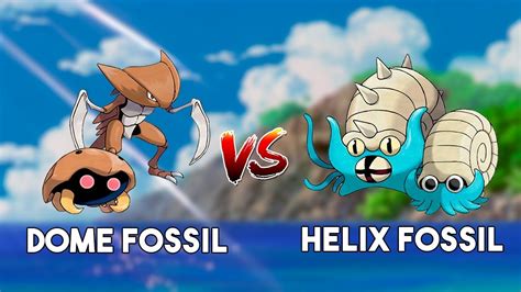 helix fossil vs dome pokemon.